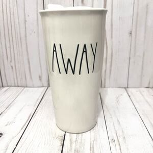 Rae Dunn Artisan Collection by Magenta "Away” Ceramic Travel Coffee Mug & Lid